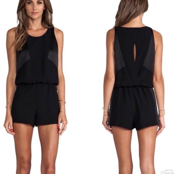 Parker Regina black sleeveless short romper medium NWT - Picture 1 of 8